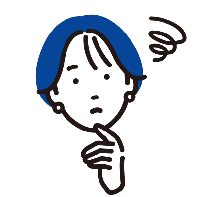 悩む人のイラスト